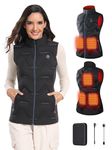 Kintiwe Heated Vest for Women with Battery, Electric Thermal Body Warmer, USB Rechargeable Heated Waistcoat Heated Coat