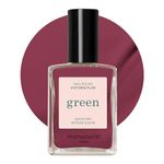 MANUCURIST • Green Nail Polish Victoria Plum • Natural Classic Nail Polish 9-Free • Vegan and Plant-Based Nail Polish (78%) • Manicure & Nail Care • 0.5 fl oz (VICTORIA PLUM)