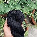 Crochet Now | 100% Bamboo/Viscose Yarn 4 Ply (100 Grams - Hook Size 2.5 to 3.5) for Crochet/Knitting (Black)