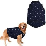 Sage Square Crazy Printed Dog T-Shirt, Trending Dog T-Shirt, Ultra Soft & Light Weight, Comfortable & Breathable Dog Apparel, Trendy Outfit (Polka Blue) (XXLarge - 28inch)