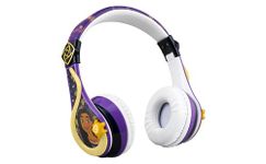 eKids Disney Wish Bluetooth Headphones for Kids, Wireless Headphones with Microphone Includes Aux Cord, Volume Reduced Kids Foldable Headphones for School, Home, or Travel