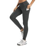 adorence Grey Leggings for Women with Pockets （Tummy Control, Buttery Soft, High Waist Yoga Pants/Workout Leggings -Grey,XS