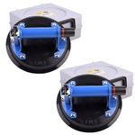 IMT 8" 2 Pack Glass Suction Cup, Heavy Duty Hand-held Vacuum Panel Lifter, Glass Sucker Carrier with Metal Handle for Granite Lifting&Window Replacement