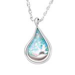 Engraved Diamond And Created Opal Bereavement Pendant By The Bradford Exchange