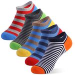 5Pairs Colorful Ankle Socks Mens&Women，Fancy Novelty Funny Casual Low Cut Sock,Cotton Non Slip Athletic Breathable Socks Size 6-11.5