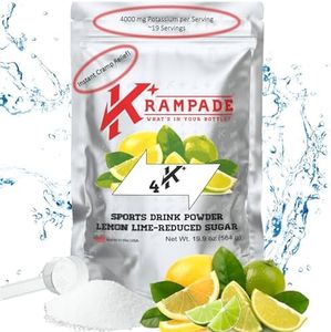 Krampade Electrolytes Powder Potassium Supplement - 4000 mg K+, >4X More Than Coconut Water | Instant Cramp Relief | Hydration Powder