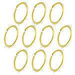 Crdifu 10pcs 20 Gauge Nose Ring Hoop 8mm Stainless Steel Fake Nose Lip Helix Tragus Cartilage Hoop Ring Jewellery