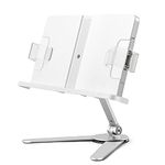 SupeDesk Book Stand for Reading,Back to School,Cook Book Stand,Height Angle Adjustable,for 5.5-8" Text Book,6-12" Tablet/iPad/Ereader,Tablet Stand,Recipe Holder,Cooking,Sturdy,Reading,Aluminum S