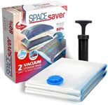 Spacesaver Premium Vacuum Storage Bags | Hand-Pump for Travel | Double-Zip Seal and Triple Seal Valve | Space Saver Organizer Vacuum Sealer Bags | Comforter, Blanket, Bedding, Clothes (Jumbo 2 Pack)