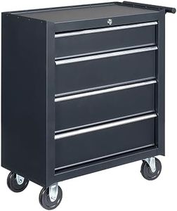 Winado 4-Drawer Tool Chest with Wheels & Lock & Key, Heavy Duty Cart Rolling Tool Box on Wheels, Metal Storage Cabinet, Rolling Tool Cart with Drawers for Garage, Warehouse & Repair Shop