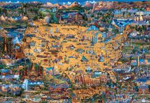 Buffalo Games - Dowdle - National Parks Map - 2000 Piece Jigsaw Puzzle for Adults Challenging Puzzle Perfect for Game Nights - Finished Size 38.50 x 26.50