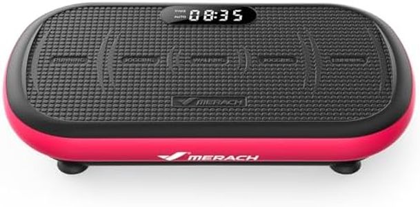 MERACH Vibration Plate Exercise Machine, Vibration Plate 440 Lbs Capacity, Bluetooth and Silicone Pedal, Stimulate Deep Fat, Vibration Plate for Lymphatic Drainage, Vibrating for Weight Loss (Magenta)