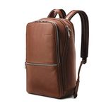 Samsonite Classic Leather Slim Backpack (14.1"), Cognac (Model: 126036-1221)