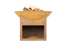 La Hacienda - Fasa Oxidised Firepit - Naturally Aged Steel - Patio Heater - Log Burner - Easy to Assemble - 360 View, Natural Rusted