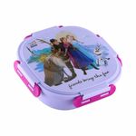 SKi Homeware Baker Insulated 3 Grid Bento Lunch Box With Stainless Steel Inner And A Steel Spoon- Frozen, 450Ml