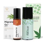 Herb Tantra Migraine Go Roll On and Pain Relief Roll On Combo | A perfect Combo for Relief From Head Aches, Joint Pain, Arthritis, Injury| 100% pure and natural |Easy To Use| 9ml |Pack of 2