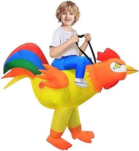 Inflatable Costume for Kids Ride On Chicken Costume Funny Halloween Costumes For Boy Girl Rooster Blow up Costumes