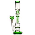 Glass Bong, Bong Pipe Water Bongs for Smoking Bong Bowl 14.5mm Height 32cm 520g Recycling Tornado Filter Glass Water Bong hookahs Oil Rig Bongs Send Cleaning Brush (Glass Bong-2) (Bong-D)