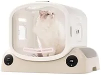 PetSnowy Smile Pet Dryer Box - Safe Modular Design, 80L Large Space, Smart Temperature & App Control, 5 Sides Efficient Airflow, Ultra Quiet Cat and Dog Hair Dryer for Pet Grooming