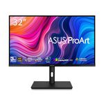 ASUS ProArt Display 32” 4K HDR Monitor (PA329CV) - UHD (3840 x 2160), IPS, 100% sRGB/Rec.709, ΔE < 2, Calman Verified, USB-C Power Delivery, DisplayPort, HDMI, USB 3.1 Hub, C-clamp, Height Adjustable