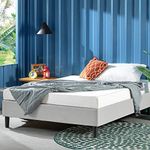 Zinus Curtis Queen Bed Base Ensemble Bed - Light Grey Fabric Mattress Base Foundation