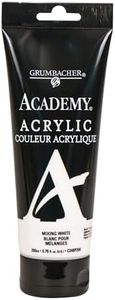 Grumbacher Academy Acrylic Paint, 200ml/6.8 oz. Plastic Tube, Mixing White (C248P200)