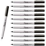 Sharpie Permanent Markers, Extra Fine Point, Black, 12-Count