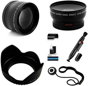 UltraPro 55mm Lens Kit Bundle Compatible with Select Sony Camera. Includes 2X Telephoto Lens, 0.45x HD Wide Angle Lens w/Macro, Lens Hood, Lens Cleaning Pen, Lens Cap Keeper + UltraPro Cleaning Kit.