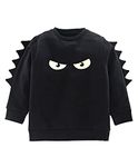 Ventra Reptile Sweatshirt, 100% Cotton Sweatshirt, Full Sleeved Sweatshirt for Kids Black