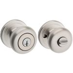 Kwikset Juno Entry Knob Featuring SmartKey® in Satin Nickel