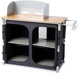 Outwell Padres XL Kitchen Table with Bamboo Table top Table - Black/Grey, X-Large
