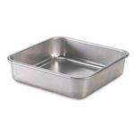 Nordic Ware Naturals 9" Square Cake Pan, Baking Tin with Superior Heat Conductivity to Brown Food Evenly, Premium Bakeware Made in the USA, Silver