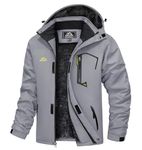 TACVASEN Men's Jacket Waterproof Fleece Casual Winter Jacket