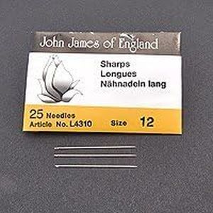 John James Sharp Beading Needles -Size 12, 25 Pack