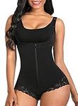 SHAPERX Women Shapewear Tummy Control Fajas Colombianas Open Bust Slimming Body Shaper Shaping Bodysuit, UK-SZ7200-Black-3XL