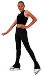 ChloeNoel Figure Skating Polar Fleece Pants by Polartec P83 Black Child Medium