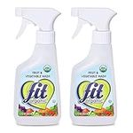 Fit Organic Produce Wash, 12 Oz. Spray, Fruit and Vegetable Wash & Pesticide/Wax Remover (2-(Pack))