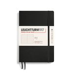 LEUCHTTURM1917 (324804) Notebook Medium (A5) Softcover, 123 Numbered Pages, Dotted, Black