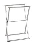WENKO Towel-/Clothes Stand Lava Collapsible, Stainless-Steel, Stainless Steel, 53.5 x 30 x 80.5 cm
