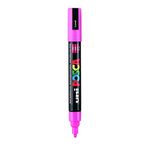 UNI-BALL Posca 5M 1.8-2.5 mm Bullet Shaped Paint Marker Pen | Reversible & Washable Tips | For Rocks Painting, Fabric, Wood, Canvas, Ceramic, Scrapbooking, DIY Crafts | Pink Ink, Pack of 1