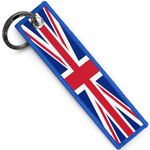 KEYTAILS Keychains, Premium Quality Union Jack, British Flag Key Tag for Auto, Motorcycle, UTV