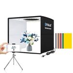 PULUZ 25cm Folding Portable High 97 CRI Ring Light Photo Lighting Studio Shooting Tent Box with 12 Colors Backdrops, Size: 25cm x 25cm x 25cm