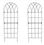 2 x Large Metal Garden Trellises 1.8m high - Wall Climbing Plant Support Trellis Frame