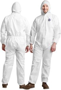 Medical Nation Hazmat Suits Disposable | 1 Pack, Small | Protective Coveralls with Attached Hood and Boots | Heavy Duty Full Body Painters Suit for Adults - Breathable & Water Resistant