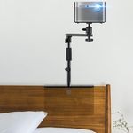 DAWASAPAT Plug-in Bed Sofa Projector Stand, Height Adjustable Projector Mount Base, 360° Rotation, Universal Bedside Projector Bracket Holder Compatible with Most Projectors with Cable Ties