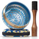 Tibetan Singing Bowl Set – Authentic Hand-Tuned Sound Bowl for Meditation – Complete Meditation Bowl Kit with Cushion, Mallet, and Guide – Perfect Singing Bowl for Yoga, Relaxation, and Sound Healing