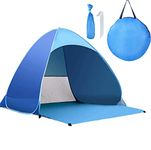 Kratax Pop Up Beach Tent for 1-3 Person Rated UPF 50+ for UV Sun Protection Waterproof Sun Shelters for Family Camping, Fishing, Picnic, Beach