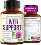 Liver Cleanse Detox & Repair - Artichoke Extract Liver Health Formula for Liver Detox - Liver Supplement with Milk Thistle, Turmeric, Ginger, Dandelion, Zinc & more for Optimal Liver Support. 60 pills