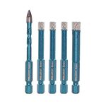 Porcelain Tile Drill Bits Set - MINLAYCUT 6/6/6/8mm+6mm Diamond Hole Saw Kit Quick-fit Hex Shank for Ceramic Tile Marble Porcelain