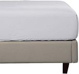 Softest Cotton Rich Fitted Sheet Super King Size, Lightweight 180 x 200 + 30 cm Fully Elasticated Deep Pocket, Easy Care & Durable, Super King Size Fitted Sheet Light Grey